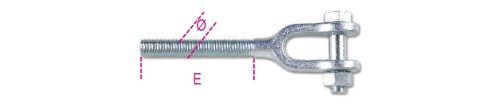 8009FD M16 Jobbmenetes feszítő szerelvény kengyeles - horganyzott - Beta - 080090216