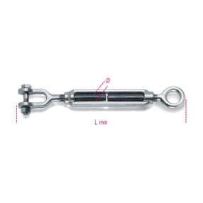 8010Z M14 Feszítőszerelvény szemmel és kengyellel, galvanizált - Beta - 080100014   8010Z M14 Feszítőszerelvény szemmel és kengyellel, galvanizált - Beta - 080100014
