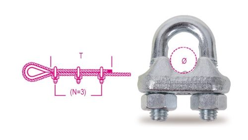 8016-K Szorítókengyel acélból, galvanizált - Beta - 080169014
