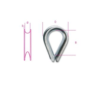   8021A 32 Kötélszív, erősített kivitel, galvanizált - Beta - 080210132