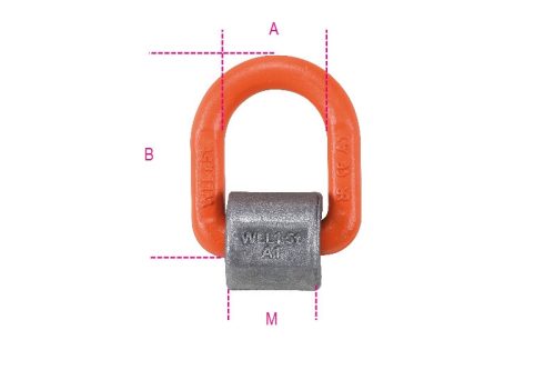 8068S Hegesztett konzol emeléshez, egyetlen alap, pozicionáló rugókkal, nagyszilárdságú ötvözött acél test - Beta - 080680140
