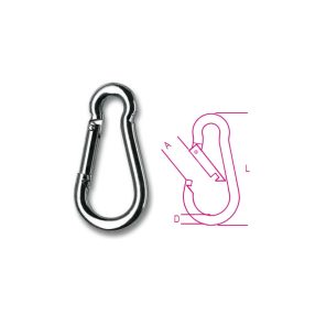 8074 5X50 Karabiner horgok, galvanizált, lakkozott - Beta - 080740050   8074 5X50 Karabiner horgok, galvanizált, lakkozott - Beta - 080740050