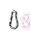 8074 7X70 Karabiner horgok, galvanizált, lakkozott - Beta - 080740070