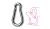 8074 9X90 Karabiner horgok, galvanizált, lakkozott - Beta - 080740090
