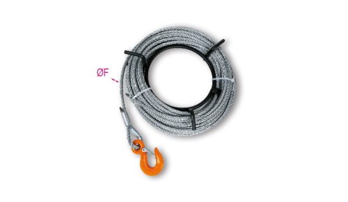 8148F Galvanizált acélsodrony kötél keresztdarabon nagyszilárdságú horoggal - Beta - 081480531