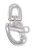 8273 12 Karabiner horog gyorscsatlakozóval és szemes forgószem Nemesacél AISI 316 - Beta - 082730012