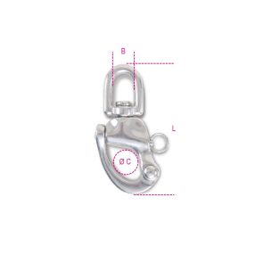 8273 22 Karabiner horog gyorscsatlakozóval és szemes forgószem Nemesacél AISI 316 - Beta - 082730022   8273 22 Karabiner horog gyorscsatlakozóval és szemes forgószem Nemesacél AISI 316 - Beta - 082730022