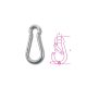 8274 9X90 Karabiner horog AISI 316 - Beta - 082740209