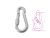 8274G 10X100 Karabiner horog anyával AISI 316 - Beta - 082740310