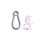 8274A 8X80 gyűrűs karabiner, rozsdamentes AISI 316 - Beta - 082740408