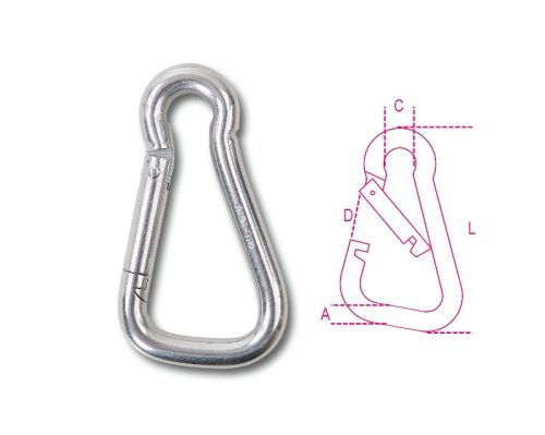 8276 10X100 Asszimmetrikus karabiner horog AISI 316 - Beta - 082760210