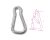 8276 10X100 Asszimmetrikus karabiner horog AISI 316 - Beta - 082760210
