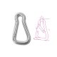 8276 10X100 Asszimmetrikus karabiner horog AISI 316 - Beta - 082760210