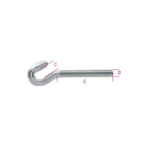 8303Z M10 Rögzítő horog, jobbmenetes, galvanizált - Beta - 083030010   8303Z M10 Rögzítő horog, jobbmenetes, galvanizált - Beta - 083030010