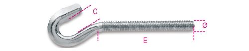 8303Z M12 Rögzítő horog, jobbmenetes, galvanizált - Beta - 083030012