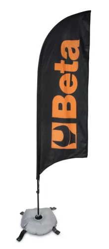 9561B 2,50 Reklámzászló, 2,50x0,50m, rúddal és talppal - Beta - 095610300