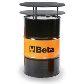   9565T Lemezacél hordóasztal lakkozott rétegelt nyírfa asztallappal - Beta - 095650200