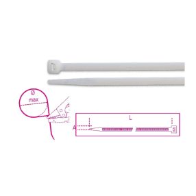   BMB0824 Műanyag kábelkötegelő szalag, natúr - Beta - BMB0824