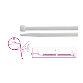   BMB1025 Műanyag kábelkötegelő szalag, natúr - Beta - BMB1025