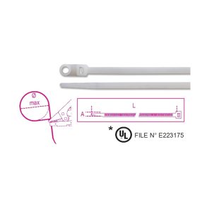   BMBH1125 Gyűrűs műanyag kábelkötegelő szalag, natúr - Beta - BMBH1125