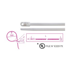   BMBH2048 Gyűrűs műanyag kábelkötegelő szalag, natúr - Beta - BMBH2048