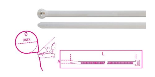 BMBL3048 Acélfogas műanyag kábelkötegelő szalag, natúr - Beta - BMBL3048
