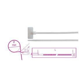   BMBT1112 Külön feliratozható kábelkötegelő szalag, 20x9mm, natúr - Beta - BMBT11125