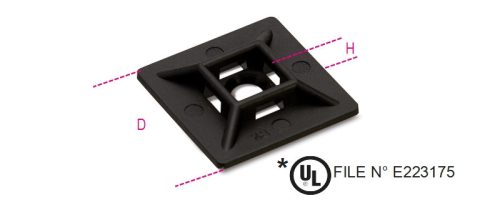 BMN0902 Kábelkötegelő talp - kétirányról fűzhető UV-álló - Beta - BMN0902