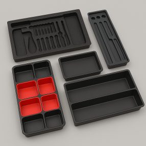 Üres szerszámtálcák és betétek