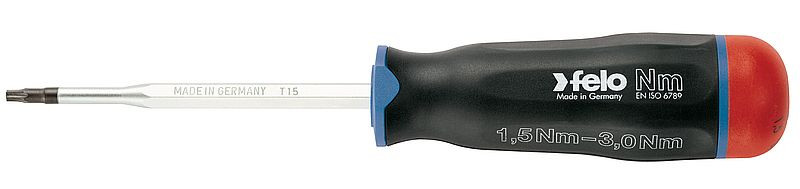 T10x170mm Torx nyomaték-csavarhúzó penge bit 1/4 befogással matt króm - Felo - 10810304