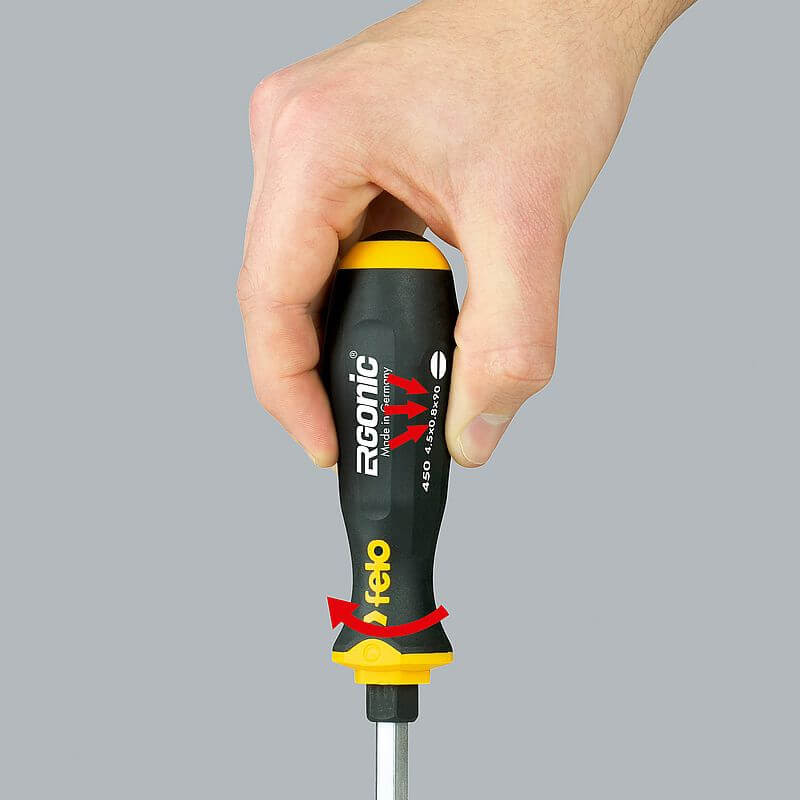 PZ2x100mm Ergonic gépi üthető Pozidriv csillagcsavarhúzó 3K ergonomikus markolattal - Felo - 45120340