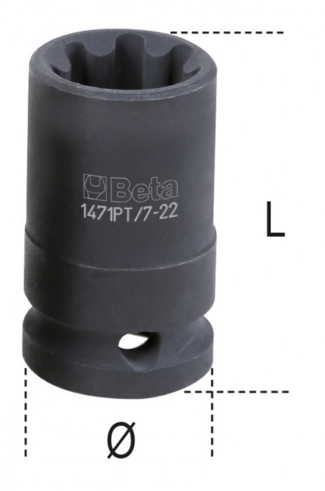 1471PT/C5 Gépi dugókulcs készlet fékhez - Beta - 014710367