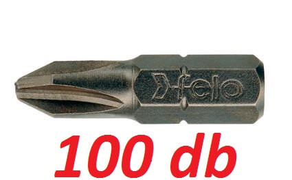 PH1x25mm Phillips PH bit / bithegy C 6,3 1/4 (100db) - Felo - 02201017