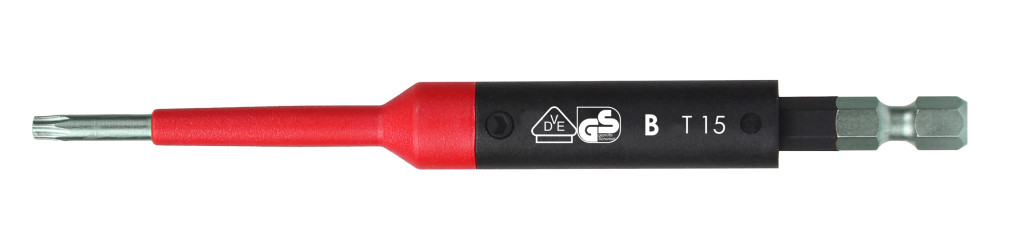 T15x125mm VDE szigetelt Torx csavarhúzó bit E6,3 1/4 (1000V IEC60900) - Felo - 03615590