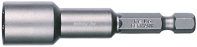 13x66mm hatlapú mágneses csavarbehajtó bit/ dugókulcsos mágneses bitfej E 6,3 1/4 - Felo - 03913010