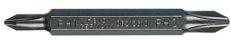 PH1 - PH2 x 60mm PH Phillips kétvégű bit / kétoldalas bithegy 1/4 - Felo - 06212610