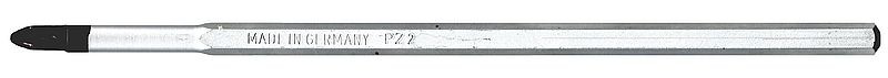 PZ0x170mm Pozidriv nyomaték-csavarhúzó penge bit 1/4 befogással matt króm - Felo - 10100104