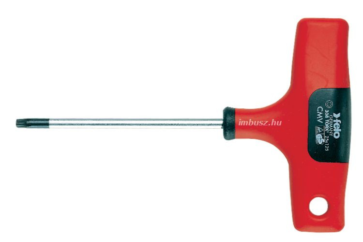 T15x125mm Torx T-kulcs egyenesvégű kétkomponensű ergonomikus T-markolattal (L=185mm) - Felo - 30815380