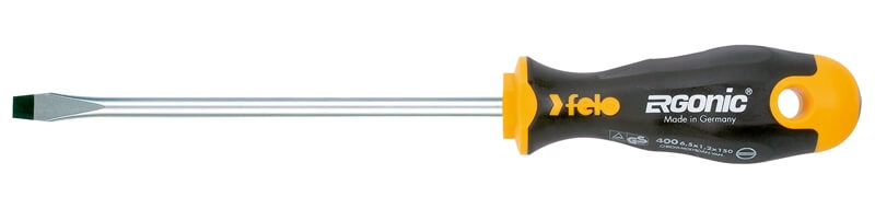 6,5x1,2x150mm Ergonic lapos csavarhúzó háromkomponensű ergonomikus zselés markolattal - Felo - 40065510