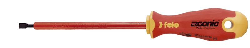 2,5x0,4x75mm Ergonic szigetelt lapos csavarhúzó háromkomponensű markolattal - Felo - 41302590