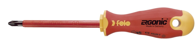 PH1x80mm Ergonic szigetelt Phillips csillagcsavarhúzó háromkomponensű markolattal - Felo - 41410290