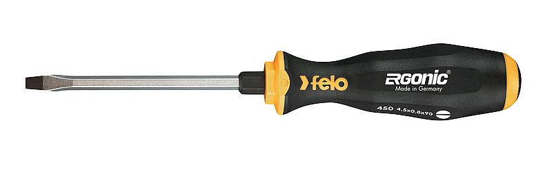 5,5x1x100mm Ergonic gépi üthető lapos csavarhúzó 3K ergonomikus markolattal - Felo - 45005540