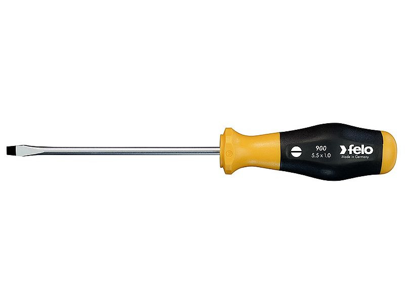 6,5x1,2x150mm No.9 lapos csavarhúzó kétkomponensű ergonomikus műanyag markolattal - Felo - 90065510