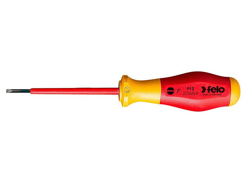2,5x0,4x75mm No.9 szigetelt lapos csavarhúzó 2K markolattal (EN60900 AC 1000V) - Felo - 91302590