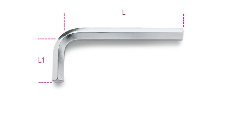 96 27 mm Hajlított imbuszkulcs, krómozott - Beta - 000960270