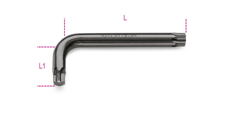 97Tx 55 mm Hajlított Torx® imbuszkulcs, barnított - Beta - 000970055