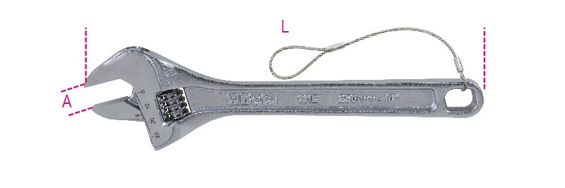 111E-HS 300 Állítható villáskulcs skálával, krómozott, H- SAFE - Beta - 001114130