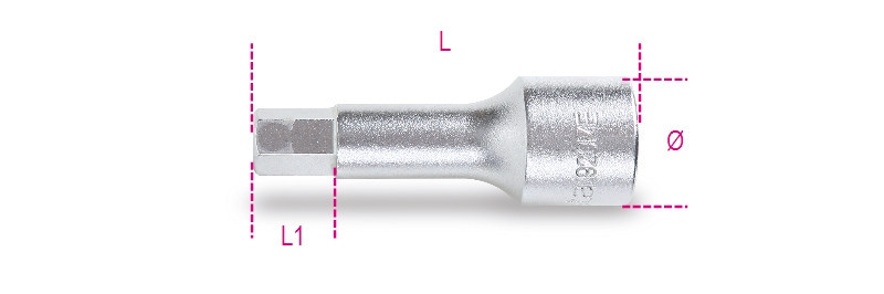 920ME 12 1/2"-os imbusz-Dugókulcs, krómozott - Beta - 009200512