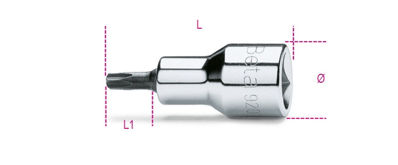 920TX 20 1/2"-osTorx® imbusz-Dugókulcs, krómozott, barnított hegy - Beta - 009200520 920TX 20 1/2"-osTorx® imbusz-Dugókulcs, krómozott, barnított hegy - Beta - 009200520