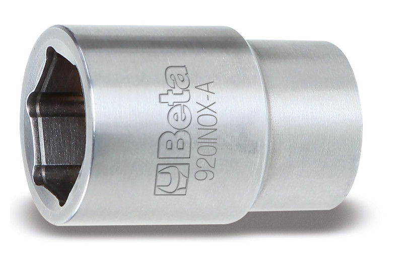 920INOX-A Szögletes csatlakozású, 1/2"-es negatív tájoló kulcs, hatlapú bemenettel, rozsdamentes acélból - Beta - 009203019